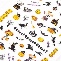 Halloween klistermærker med græskar, selvklæbende og ultratynde, R226, GNB